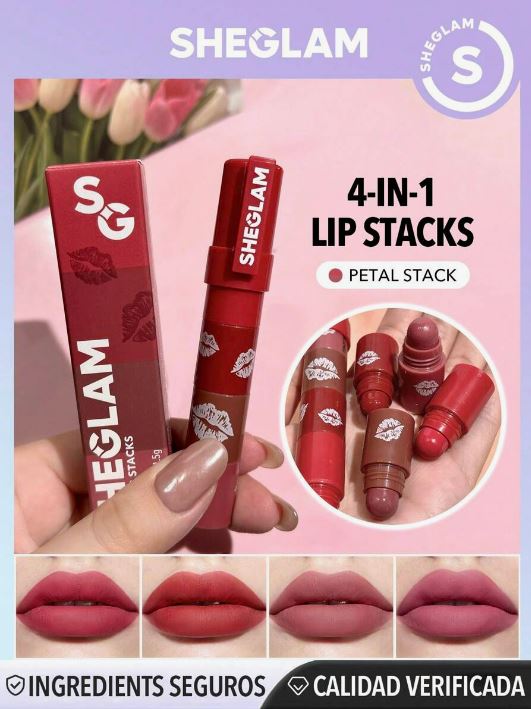 SHEGLAM Mega pilas de labios - Petal Stack