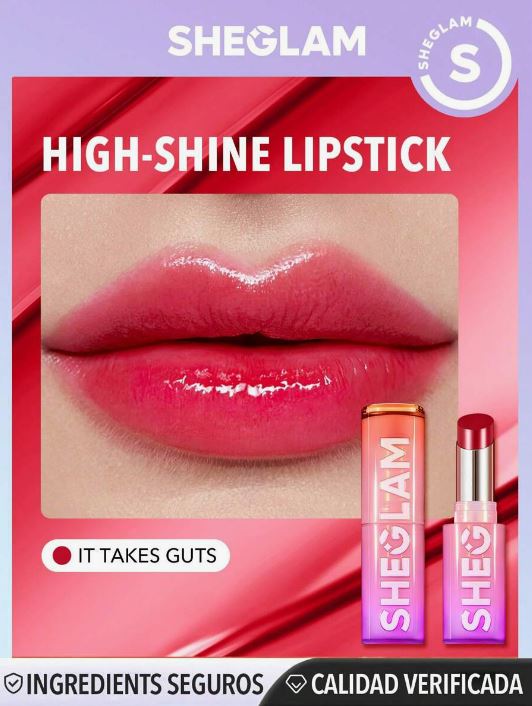 SHEGLAM Barra de labios de alto brillo Mirror Kiss - It Takes Guts