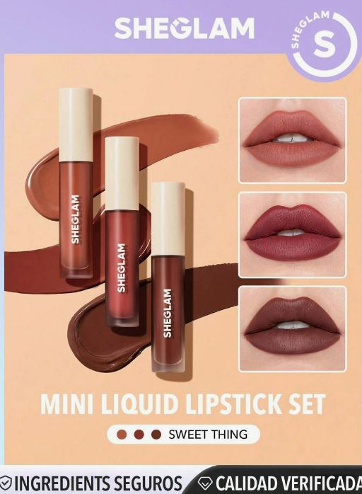 SHEGLAM Conjunto De Mini Labiales Líquidos Con Acabado Mate - Sweet Thing