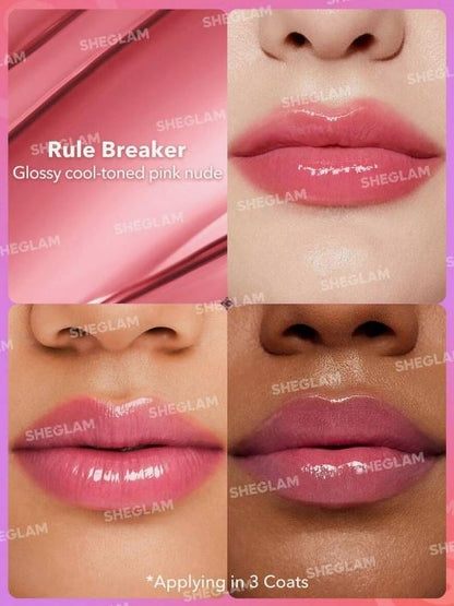 SHEGLAM Barra de labios de alto brillo Mirror Kiss - Rule Breaker